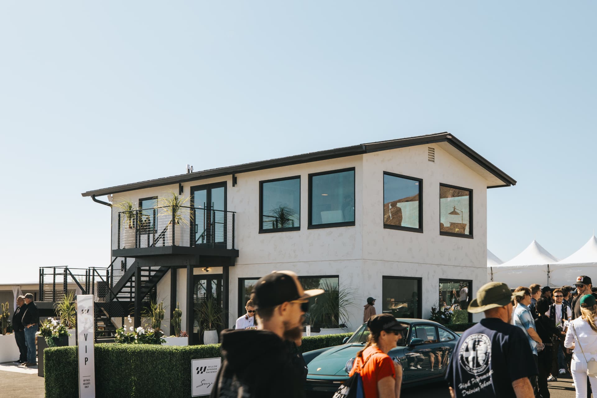 VIP suite exterior at Willow Springs Raceway