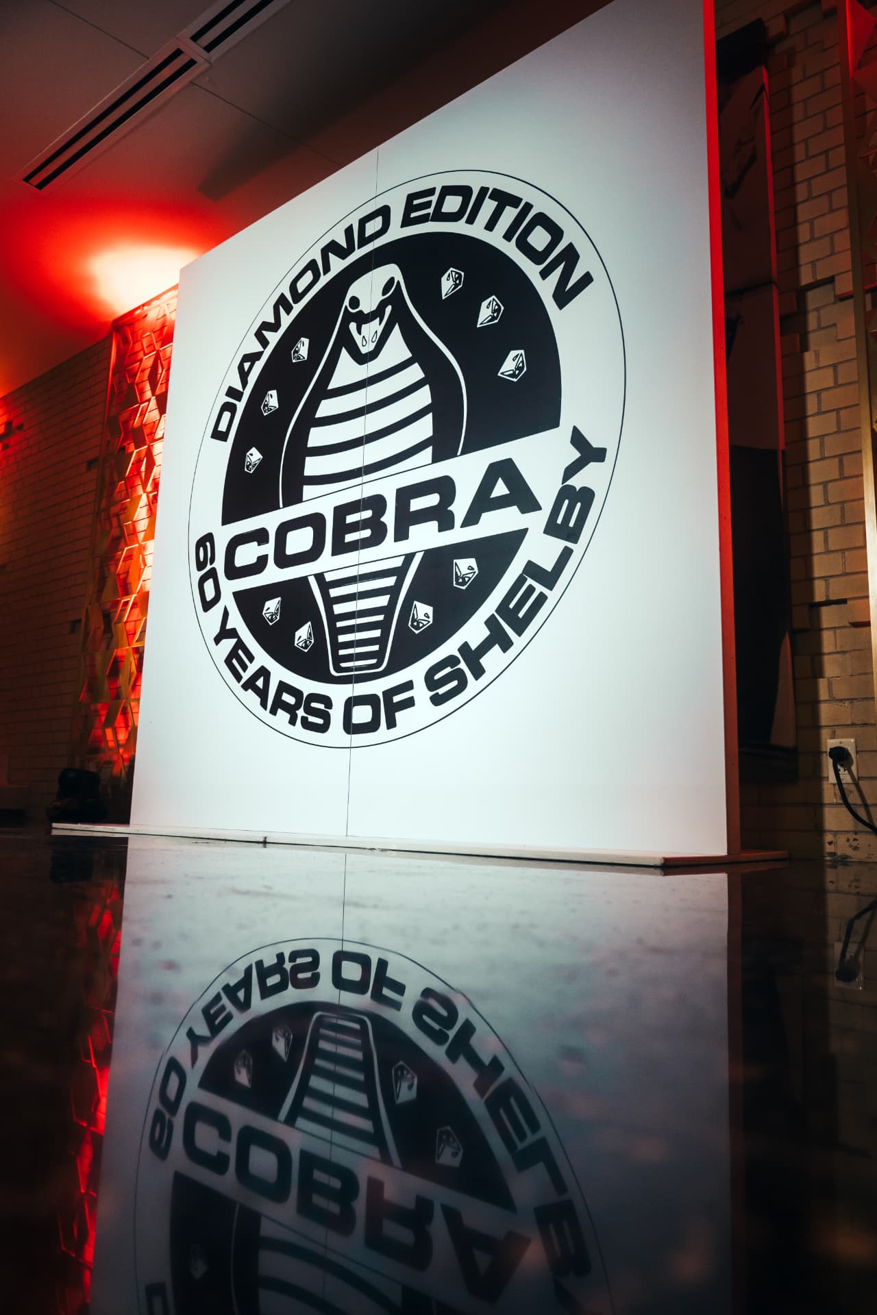 Shelby Cobra 60th anniversary event signage