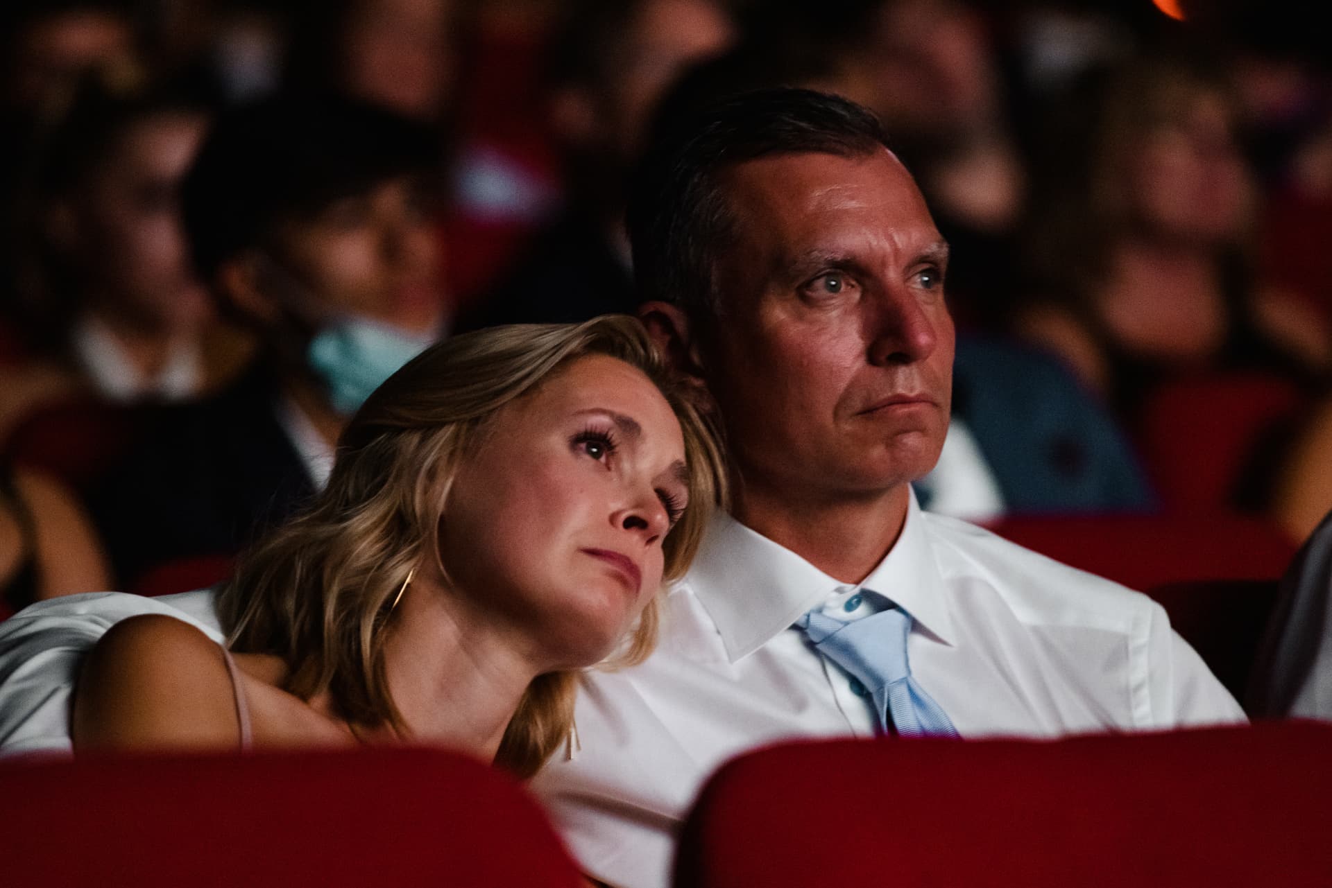 Couple watching a premiere screening